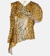 Jacques Wei Silk-blend Lamé Top In Yellow