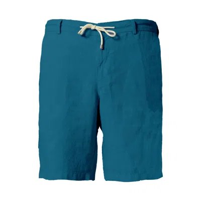 Jacques Zolty Men's Valmont Linen Bermudas Royal Blue