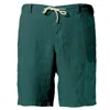 Jacques Zolty Valmont Mens Linen Bermudas Forest Green In Green