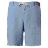 Jacques Zolty Valmont Mens Linen Bermudas Sky Blue In Blue