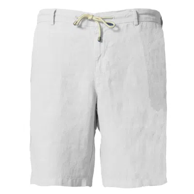 Jacques Zolty Valmont Mens Linen Bermudas White