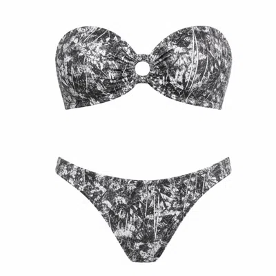 Jacques Zolty Women's Lea Bikini Jungle Print Black