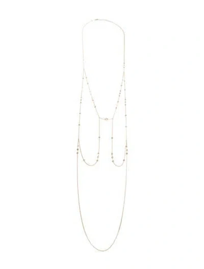 Pre-owned Jacquie Aiche 14k 50 Diamond Bra Body Chain In Multi