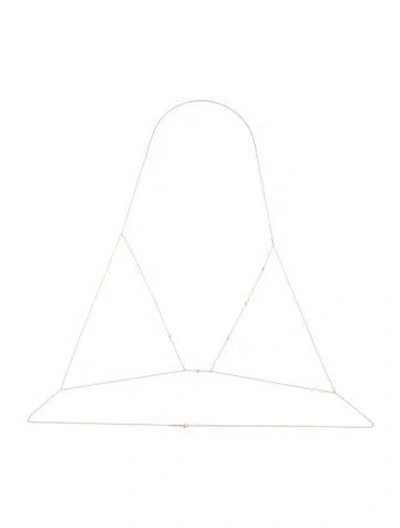 Pre-owned Jacquie Aiche 14k 7 Diamond Halter Bra In Multi