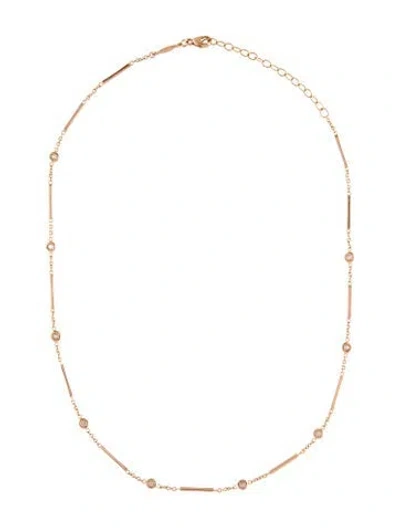 Pre-owned Jacquie Aiche 14k Diamond Bar Chain Necklace, 18.75" In Multi