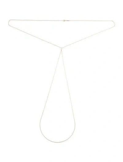Pre-owned Jacquie Aiche 14k Diamond Bezel Bodychain In Multicolor