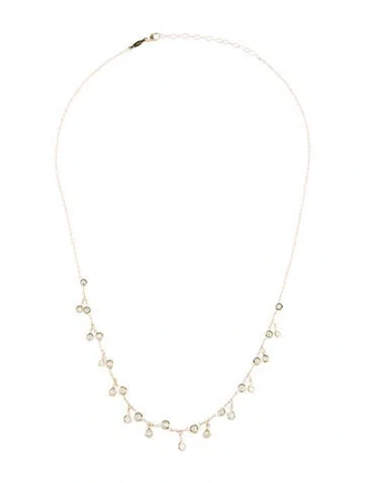 Pre-owned Jacquie Aiche 14k Diamond Graduated Shaker Necklace, 21" In Multi
