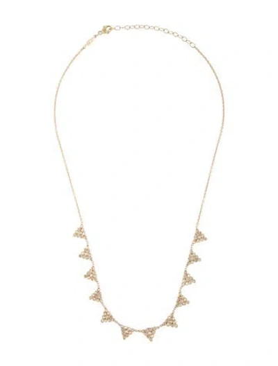 Pre-owned Jacquie Aiche 14k Diamond Necklace, 18.25" In Multi