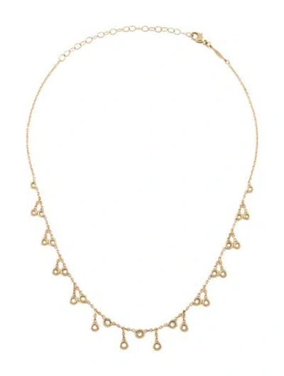 Pre-owned Jacquie Aiche 14k Diamond Shaker Choker Necklace, 15" In Multi