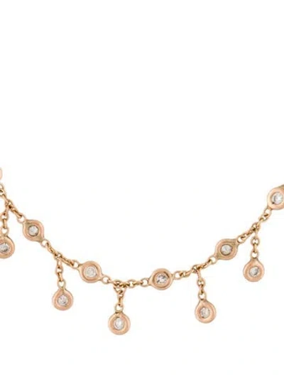 Pre-owned Jacquie Aiche 14k Diamond Shaker Necklace, 17" In Multi