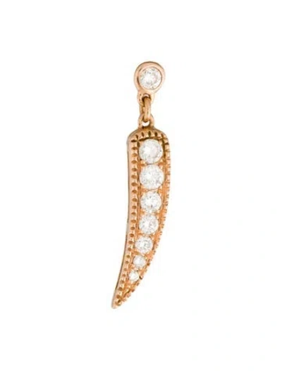 Pre-owned Jacquie Aiche 14k Diamond Single Drop Stud Single Earring In Multi