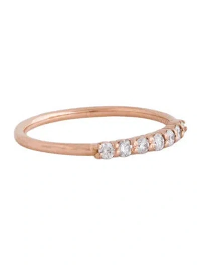 Pre-owned Jacquie Aiche 14k Diamond Smooth Ring In Multi
