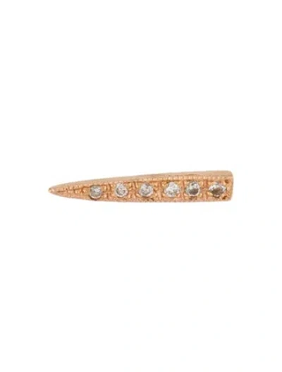 Pre-owned Jacquie Aiche 14k Diamond Spike Stud Single Earring In Multi