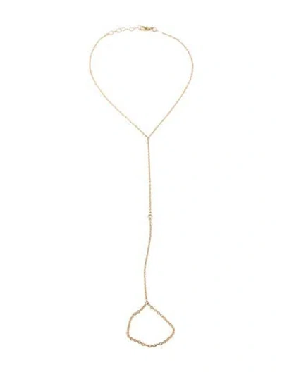 Pre-owned Jacquie Aiche 14k Diamond Toe Anklet In Multi