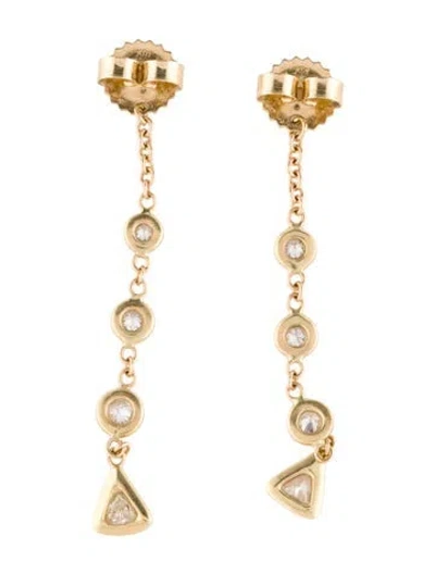 Pre-owned Jacquie Aiche 14k Diamond Trillion Earring Back Enhancers In Multi