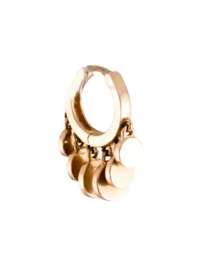 Pre-owned Jacquie Aiche 14k Mini Disco Shaker Single Hoop In Multi