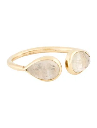 Pre-owned Jacquie Aiche 14k Moonstone Cocktail Ring In Multi