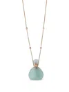 Jacquie Aiche 14k Rose Gold Aquamarine Potion Bottle Necklace In Gold