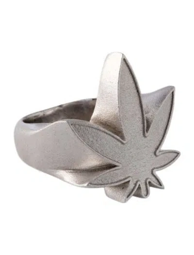 Pre-owned Jacquie Aiche 14k Sweet Leaf Cocktail Ring In Multi