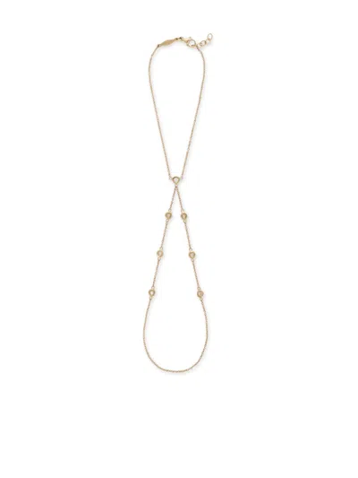Jacquie Aiche 14k Yellow Gold 7 Diamond Double Stem Finger Bracelet