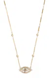 Jacquie Aiche 14k Yellow Gold Aquamarine Diamond Necklace In Blue