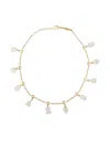 Jacquie Aiche 14k Yellow Gold Aquamarine Shaker Anklet In Gold