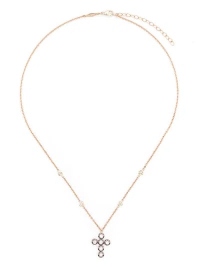 Jacquie Aiche 14k Yellow Gold Cross Diamond Necklace