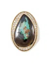 Jacquie Aiche 14k Yellow Gold Diamond And Opal Signet Ring In Multi