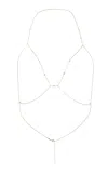 Shop Jacquie Aiche 14k Yellow Gold Diamond Bra Necklace