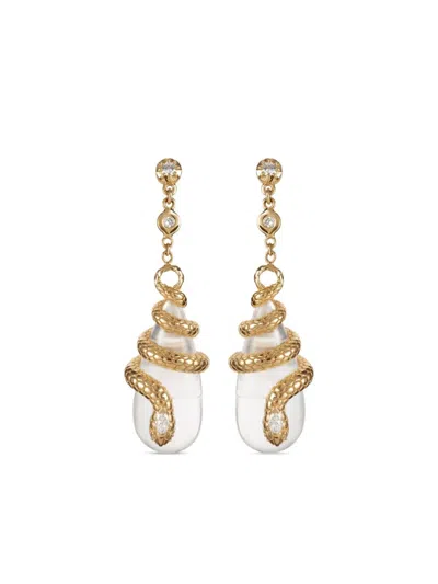 Jacquie Aiche 14k Yellow Gold Diamond Drop Earrings