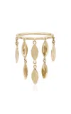 Jacquie Aiche 14k Yellow Gold Graduated Hammered Marquise Shaker Ring