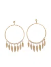 Jacquie Aiche 14k Yellow Gold Hoop Diamond Earrings