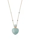 Jacquie Aiche 14k Yellow Gold Potion Bottle Diamond And Aquamarine Necklace In Gold