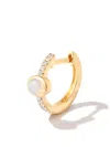 Jacquie Aiche 14k Yellow Gold Opal And Diamond Hoop Earring In 金色