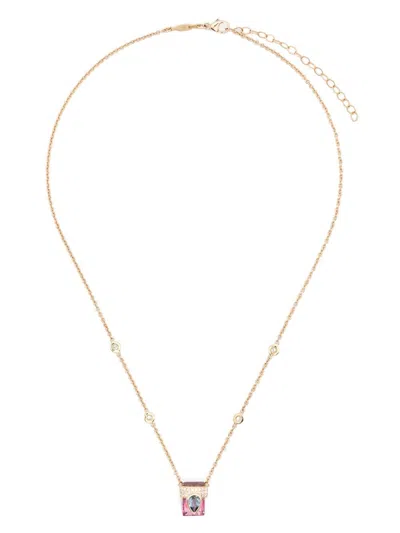 JACQUIE AICHE 14KT YELLOW GOLD PENDANT DIAMOND NECKLACE