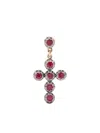 Jacquie Aiche 14kt Yellow Gold Ruby Earrings In Gold