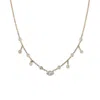 Jacquie Aiche Diamond Shape Center Half Shaker Necklace Yg Marquise In Gold