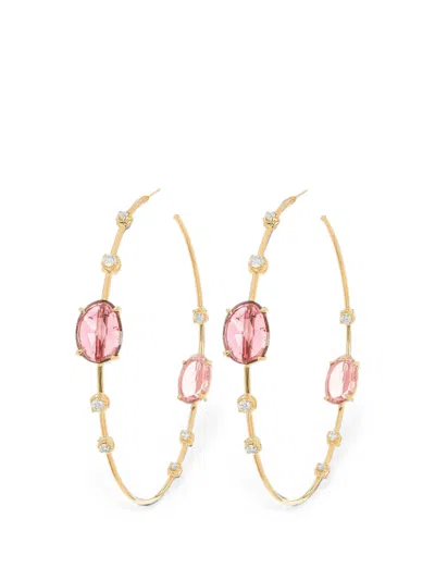 Jacquie Aiche Embelish Hoop Earrings In Multi