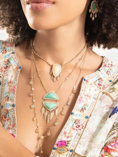Jacquie Aiche Opal And Diamond Shaker Y Necklace In Multi