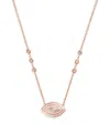 Jacquie Aiche Rose Gold And Diamond Evil Eye Necklace In Gold