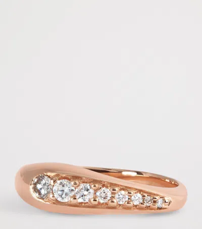 Jacquie Aiche Rose Gold And Diamond Peak Dome Ring