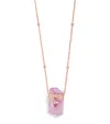 Jacquie Aiche Rose Gold, Diamond, Kunzite And Crystal One-of-a-kind Necklace In Gold