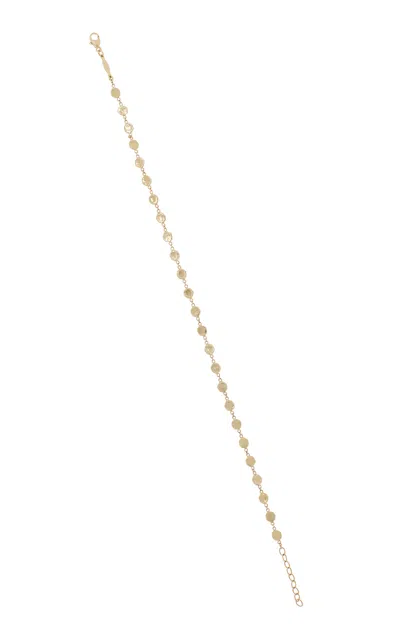 Jacquie Aiche Small 14k Yellow Gold Hammered Disc Anklet
