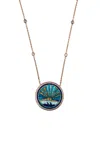 Jacquie Aiche Small Sunshine 14k Yellow Gold Lapis; Turquoise Necklace In Blue