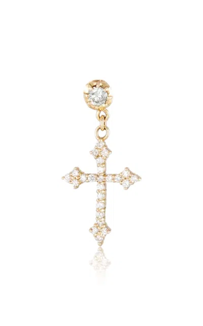 Jacquie Aiche Sophia 14k Yellow Gold Diamond Single Earring In Gold