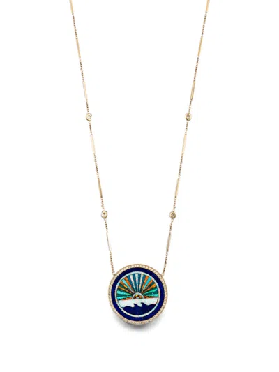 Jacquie Aiche Sunshine Diamond And Opal Necklace In Gold
