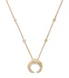 Jacquie Aiche Yellow Gold And Diamond Double Horn Necklace In Gold