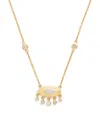 Jacquie Aiche Yellow Gold And Diamond Evil Eye Shaker Necklace
