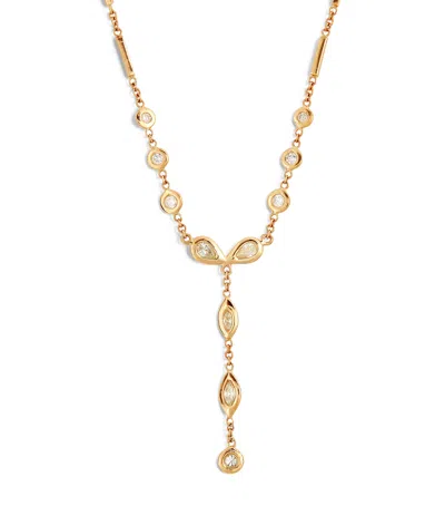 Jacquie Aiche Yellow Gold And Diamond Hailey Shaker Lariat Necklace