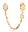 Jacquie Aiche Yellow Gold And Diamond Sophia Double-piercing Single Earring In Gold
